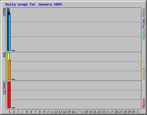 Daily usage for January 2026