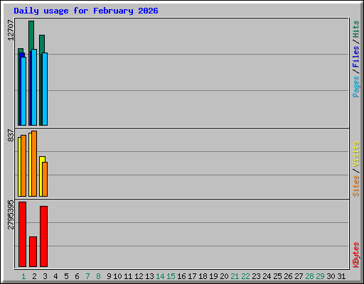 Daily usage for February 2026