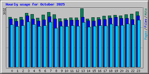 Hourly usage for October 2025