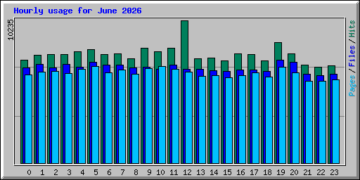 Hourly usage for June 2026